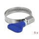 Delock Tömlőbilincs pillangó fogantyúval rozsdamentes acél 400 SS 25 - 40 mm 5 db. kék