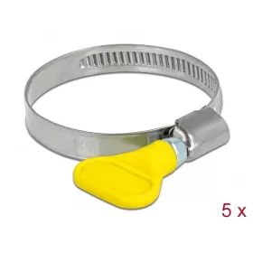   Delock Tömlőbilincs pillangó fogantyúval rozsdamentes acél 400 SS 32 - 50 mm 5 db. sárga (19517)