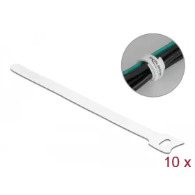   Delock Befűzős kábelkötegelő hossza 200 mm szépessége 12 mm, 10 db. Fehér