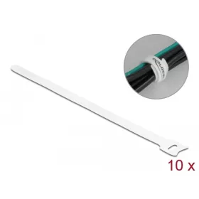   Delock Befűzős kábelkötegelő hossza 250 mm szépessége 12 mm, 10 db. Fehér