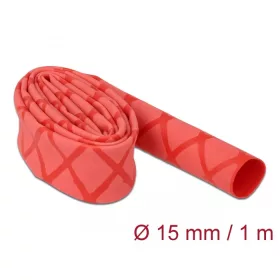   Delock Zsugorcső X-mintás nem csúszós 1 m x 15 mm piros (19591)