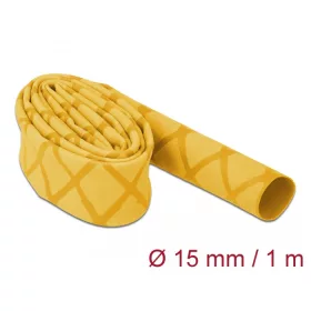   Delock Zsugorcső X-mintás nem csúszós 1 m x 15 mm sárga (19592)