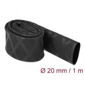 Delock Zsugorcső X-mintás nem csúszós 1 m x 20 mm fekete