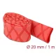 Delock Zsugorcső X-mintás nem csúszós 1 m x 20 mm piros
