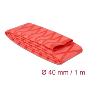 Delock zsugorcső X-mintás 1mx40mm piros (19604)