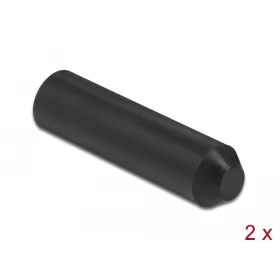   Delock 70 x 16 mm méretű lezáró vég belül ragasztó felülettel 2 db. fekete (19762)