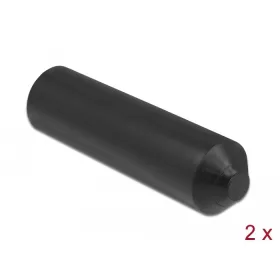   Delock 70 x 20 mm méretű lezáró vég belül ragasztó felülettel 2 db. fekete (19772)