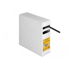   Delock Hűtő kiegészítő doboz öntapadó, 3:1 arányú összehúzódó belsővel, 5 m x 4,8 mm fekete (19964)