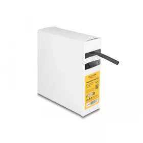   Delock hőre zsugorodó cső doboz, belső ragasztóval, zsugorodási arány 4:1, 5 mx 6 mm fekete (19966)