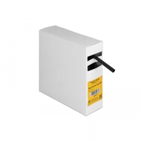   Delock Hűtő kiegészítő doboz öntapadó, 3:1 arányú összehúzódó belsővel, 5 m x 6,4 mm fekete (19971)