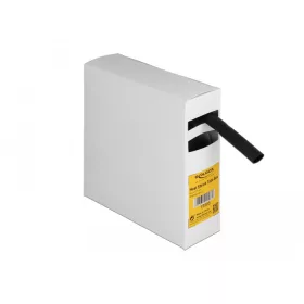   Delock Hűtő kiegészítő doboz öntapadó, 3:1 arányú összehúzódó belsővel, 5 m x 12,7 mm fekete (19985)