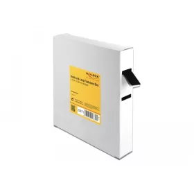   Delock Velcro fekete ragasztó szalag guriga Hx 10 m x Sz 20 mm dobozban (20671)