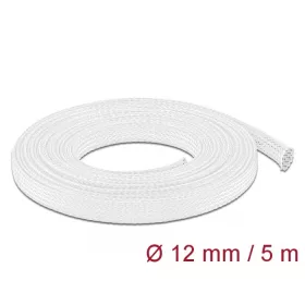   Delock fonott kábelharisnya nyújtható 5m x 12mm fehér (20694)