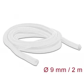   Delock Fonott kábelharisnya önzáródó 2 m x 9 mm fehér (20697)