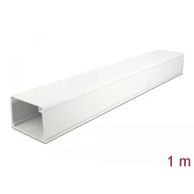   Delock Kábelcsatorna fedéllel 83 x 54 mm - hossza 1 m fehér (20724)