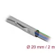 Delock Kábelkarmantyú patent szorítóval 2 m x 20 mm szürke / fekete (20726)