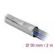 Delock Kábelkarmantyú patent szorítóval 2 m x 30 mm szürke / fekete (20727)