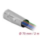 Delock Kábelkarmantyú patent szorítóval 2 m x 70 mm szürke / fekete (20729)