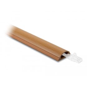   Delock Kábelcsatorna öntapadós 30 x 11 mm - hosszúság 1 m fahatású (20730)