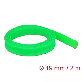   Delock Fonott kábelharisnya nyújtható 2 m x 19 mm zöld (20744)