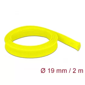   Delock Fonott kábelharisnya nyújtható 2 m x 19 mm sárga (20745)