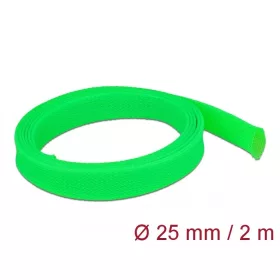   Delock Fonott kábelharisnya nyújtható 2 m x 25 mm zöld (20749)