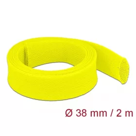   Delock Fonott kábelharisnya nyújtható 2 m x 38 mm sárga (20755)