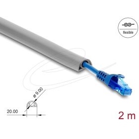   Delock Kábelcsatorna, PVC, hajlékony, 20 x 10 mm   2 m hosszú, szürke