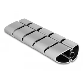   Delock 75 x 45 mm-es kábelcsatornához alkalmas foglalati elem, 5 db. ezüst színű (20802)