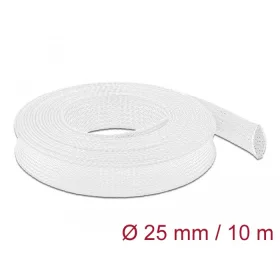 Delock Fonott kábelharisnya nyújtható 10 m x 25 mm fehér