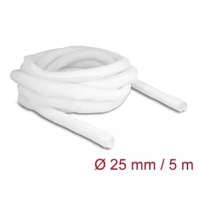Delock Fonott kábelharisnya önzáródó 5 m x 25 mm fehér