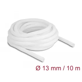   Delock Fonott kábelharisnya önzáródó 10 m x 13 mm fehér