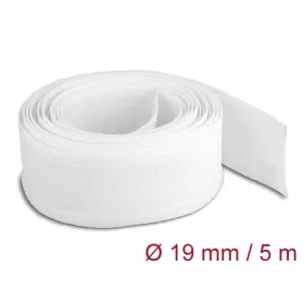   Delock fonott kábelharisnya tépőzárral 5mx19mm fehér (20817)