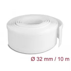   Delock Fonott kábelharisnya tépőzárral 10 m x 32 mm fehér