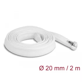   Delock Befont karmantyú zipzáras szorítóval hőállóság egészen 2 m x 20 mm-es fehér (20827)