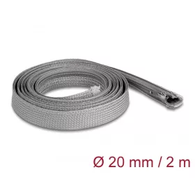   Delock Befont karmantyú zipzáras szorítóval hőállóság egészen 2 m x 20 mm-es szürke (20830)
