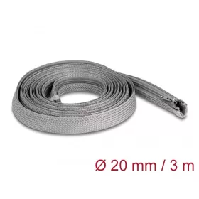   Delock Befont karmantyú zipzáras szorítóval hőállóság egészen 3 m x 20 mm-es szürke (20836)
