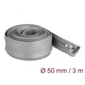   Delock fonott kábelharisnya zipzáras szorítóval 3m x 50mm szürke (20838)
