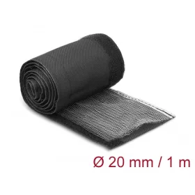   Delock Hőellenálló EMI Shielding fonott borítás tépőzáras rögzítővel, 1 m x 20 mm méretű, fekete (20841)