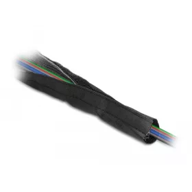   Delock Hőellenálló EMI Shielding fonott borítás tépőzáras rögzítővel, 1 m x 30 mm méretű, fekete (20843)