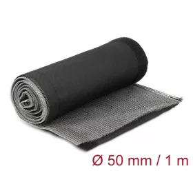   Delock Hőellenálló EMI Shielding fonott borítás tépőzáras rögzítővel, 1 m x 50 mm méretű, fekete (20844)