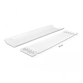   Delock Öntapadós kábelcsatorna 85 x 10 mm foglalatú és 300 mm hosszú, 2 db. fehér (20886)