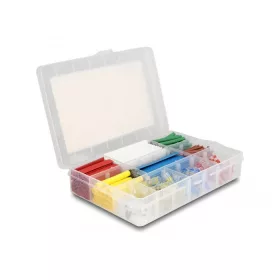   Delock Zsugorodó cső forrasztó vezeték csatlakoztató kiegészítők doboza, 308 db. színes hőre