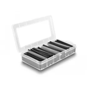   Delock 122 db. fekete, belülről ragadó felületű, hőre zsugorodó cső, zsugorodási arány 3:1, duplafallal ellátott rekeszes tároló ...