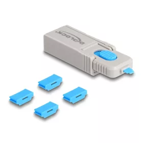   Delock HDMI port blokkoló szett HDMI anya portokhoz 4 db. + lezáró eszköz (20924)