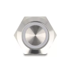   Delock Nyomógomb beszereléshez 19 mm 4 db. csavarhely LED fehér (20977)