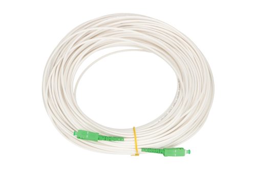 Extralink SC/APC-SC/APC | Patchcord | LSOH, Single mode, Simplex, G.657A2, 3mm, 20m, white