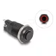 Delock Nyomó gomb beszereléshez fekete 12 mm 12 V 4 x forrasztási csatlakozás LED piros gyűrű