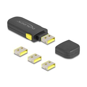   Delock USB port blokkoló szett A-típusú USB anya portok számára, 4 db. + lezáró eszköz