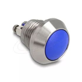 Delock nyomógomb beszereléshez, 12 mm, kék